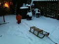 Bram in de sneeuw