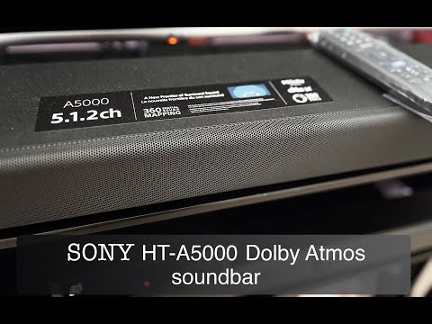 Barra de sonido  Sony HT-A5000, 5.1.2 Canales, Dolby Atmos, Bluetooth,  Wifi, Subwoofer integrado, 450 W, Alexa, Google Home, Negro