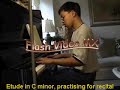 Ron Adea practising Etude in C minor