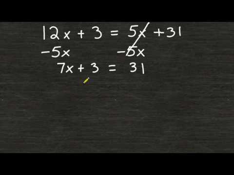 how to isolate a variable on both sides