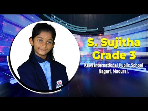 Kalvi Talks | Season 4 | S. Sujitha - Grade 3 | Animals in the Rainforest | Kalvi School - Madurai.