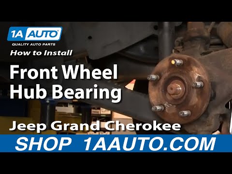 How To Install Replace Front Wheel Hub Bearing Jeep Grand Cherokee 99-04 PART 1 1AAuto.com