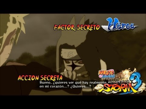 Naruto Shippuden: Ultimate Ninja Storm 3 - Naruto Vs Sasuke (Heroe) Acción Secreta y Factor Secreto Rasengan Bermellon Vs Lamento Chidori