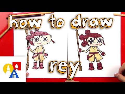 video-linktoworks-How To Draw Cartoon Rey From Star Wars