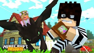 A THIEF TRIES TO STEAL FROM MY DRAGONS | Minecraft DRAGONS Little Kelly
