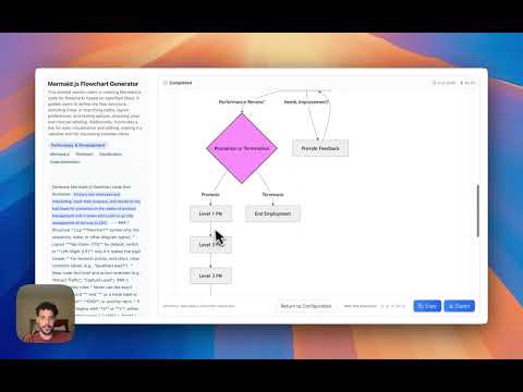 Generate Flow Charts with Agentic Works and MermaidJS in seconds