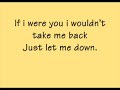The Letdown - White Tie Affair lyrics