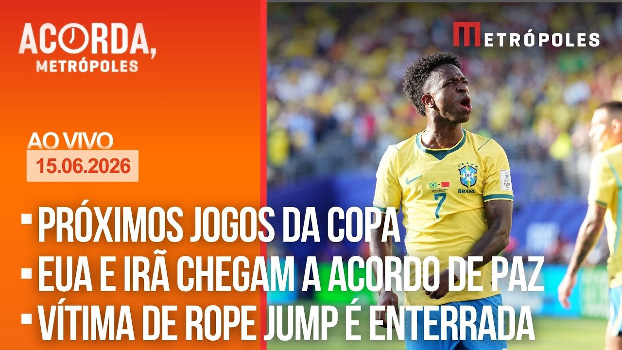 AO VIVO: Próximos jogos da Copa | Acordo de paz entre EUA e Irã | Lula chega à França para G7