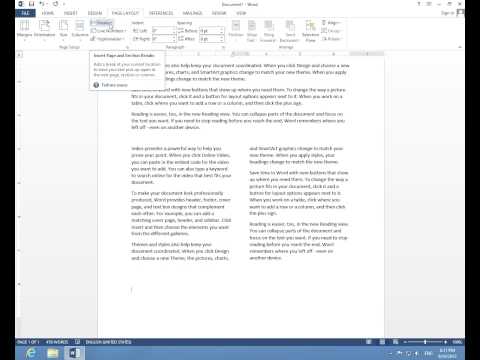 how to create columns in word