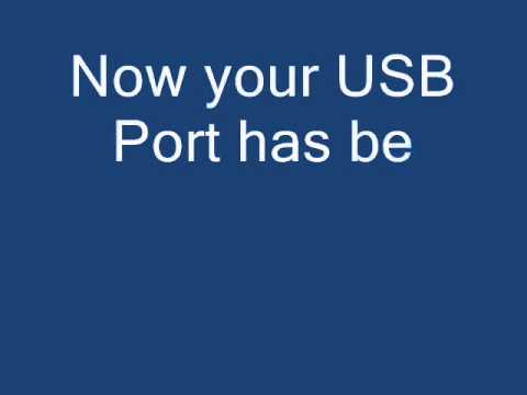 how to re enable usb port