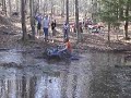 four wheeler stuck in pond