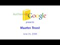 Authors@Google: J. Maarten Troost