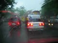 Pouring monsoon rain at Dhakuria,Kolkata,India shot with Nikon Coolpix S1 by Supratik Sanatani - Kolkata Monsoon Traffic