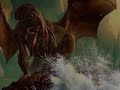lovecraft,cthulu azathtoth,shub niggurath,shaggoth,nyarlathotep,mi go.
music by septic flesh:lovecraft's death