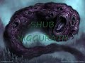 lovecraft,cthulu azathtoth,shub niggurath,shaggoth,nyarlathotep,mi go.
music by septic flesh:lovecraft's death