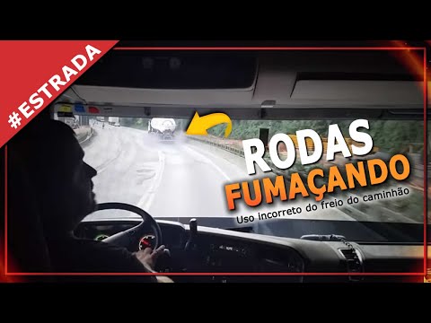 Uso incorreto do freio do caminhão, carreta tanque.