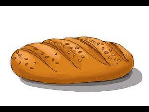 how to draw bread