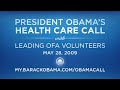 President Obama's Call with Health Care Volunteers