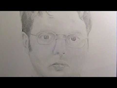 how to draw dwight schrute