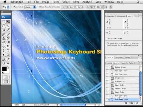 Learn Photoshop - all about keyboard shortcuts for Photoshop