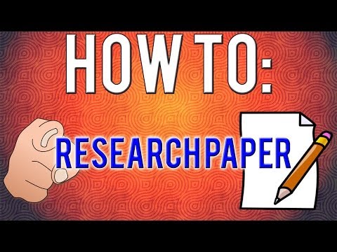 how to write research paper