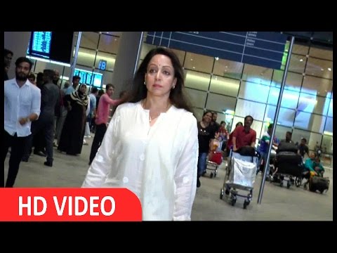Actress Hema Malini Spotted At Airport