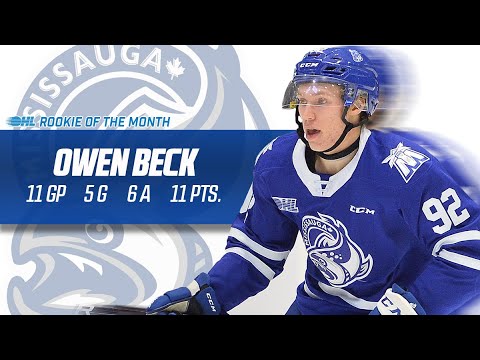 OHL Rookie of the Month – Owen Beck (Mississauga Steelheads)