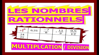 Maths 3ème - Les nombres rationnels Multiplication et Division Exercice 16