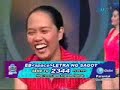 Joey de Leon gave his t-shirt on a contestant Joey de Leon gave his t-shirt on a contestant