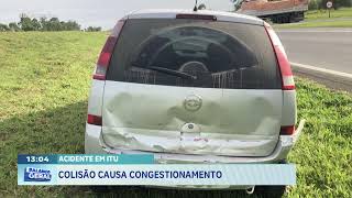 Acidente em Itu: Colisão causa congestionamento