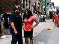 Detroit cop flirts with Saaphyri & gets a photo. Groupie Cop