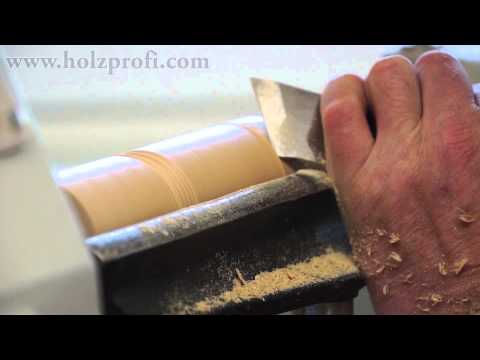 Drechseln von Holz mit dem Schrägeisen, Flachmeissel, Flachdrechselmesser