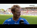 Helsingborgs IF - Halmstads BK - Michael Svensson Half Time Interview