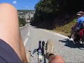 Schnelle Bergabfahrt Frankreich Zentralmassiv mit Liegerad