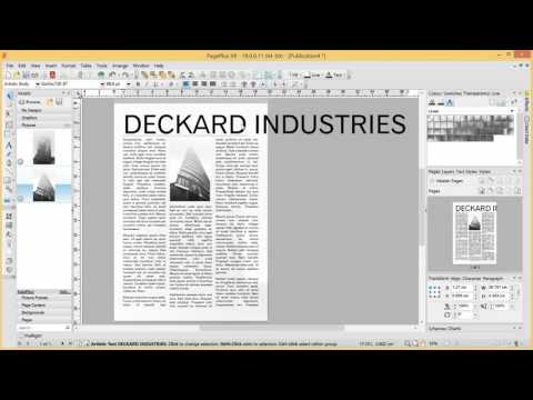 Serif PagePlus X9 Tutorial - Starting from Scratch