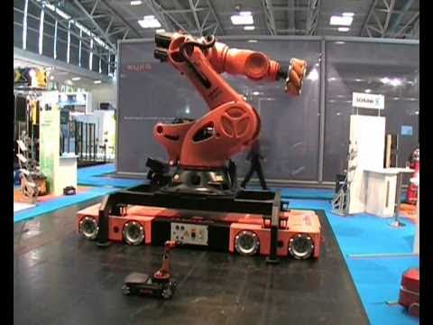 Omnimover - KUKA youBot vs. KUKA omnimove @ AUTOMATICA 2010 in Munich, Germany Music by bigbeatboy http://www.reverbnation.com/bigbeatboy#