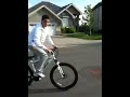 Wheelie on a bike