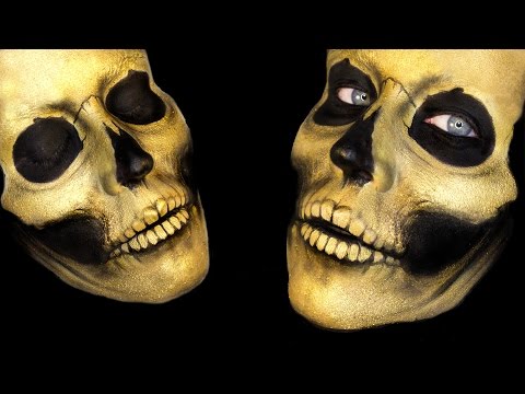 ☠ BEAUTIFUL DEATH: 24 Karat Skull Makeup☠