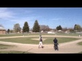 My grandson play pitch