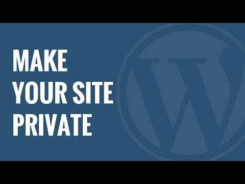 how to make wordpress blog private