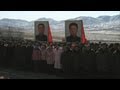 North Korea unveils huge carving for late Kim
