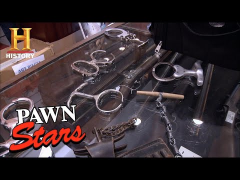 PAINFUL PRICE for CREEPY COLLECTION of Vintage Handcuffs | Pawn Stars (Season 7) | History