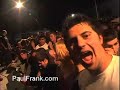The fourth annual Paul Frank Dodgeball Tournament went down last weekend and was the best yet. Hosted by the ever surly and sharp Pat Parnell, hundreds of players took part. For the third year in a row, Huntington Surf and Sport took a grand prize of $1000. Every Time I Die flew out from Buffalo, NY and turned the PF parking lot into a mayhem fest for over 2000 hard rocking fans. Thanks to ETID, Pat P. and everyone who made the event great once again! See you next year!