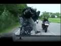 Biker too Close to truck crashes