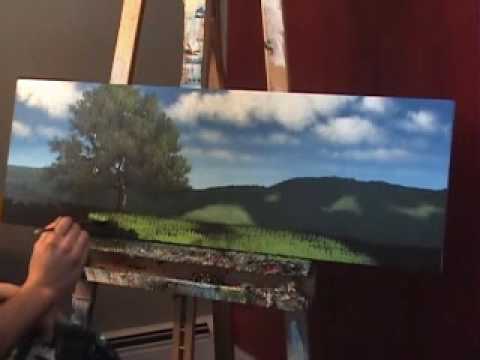 Landscape Painting 'Tips and Tricks' by Tim Gagnon - Painting Grass with a Fan Brush