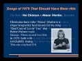 some users have posted compilation videos of the top 10 songs or all the #1 songs of a given year. i am always interested in the bottom of the charts. here is a short compilation of songs that charted in 1979 but should have been bigger hits.

call out my name - zwol
can't sleep - the rockets
cuba - the gibson brothers
for love - pousette dart band
i need you - euclid beach band
killer cut - charlie
know her when i see her - cooper brothers
mirror star - fabulous poodles
mistrusted love - mistress
no chance - moon martin
i'm not gonna cry anymore- nancy brooks
no time to lose - tarney spencer band
one way love - bandit
since you've been gone -
           cherie and marie currie
stay the night - faragher brothers
you and me - liner