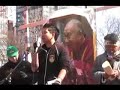 On March 10, 2008, the Tibetan Freedom Movement launched its global Tibetan People's Uprising. In New York City, thousands of Tibetans and Tibet supporters gathered at City Hall early in the morning and then marched to the United Nations. Tibetans inside and outside Tibet began a series of nonviolent direct actions including a return march to Tibet. The Chinese military has since cracked down on the Tibetan people and more than 200 Tibetans have been killed inside Tibet. The Chinese Military, after closing the borders of the region to tourists and Western media, has also 