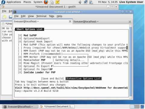 how to rebuild apache via ssh