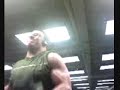 In the gym- Hard set of Front Raises