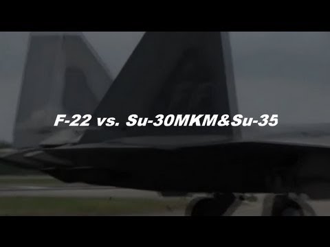 F-22 vs Su-30 Su-35 Amazing performance in the air